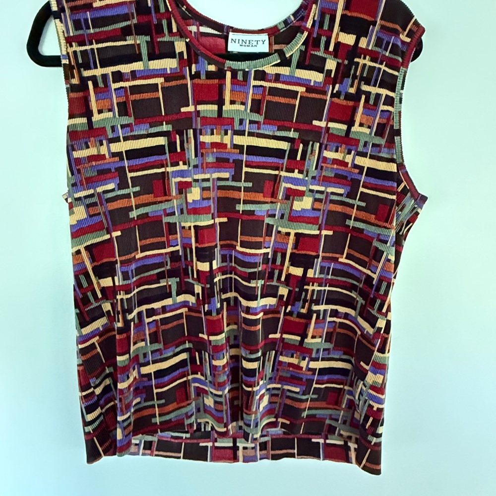 Ninety Women's Multicolor Geometric Top